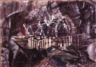 indoor landscape (watercolour) 81x97cm