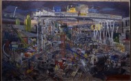 Jubilee line (Southwark) (gouache) 79x127cm